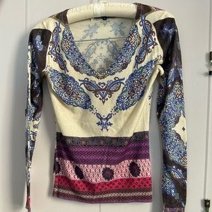 Etro silk and cashmere v-neck sweater